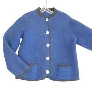 Austrian Wool Jacket Heavy Boiled Womens Sz LARGE No Tags Vintage